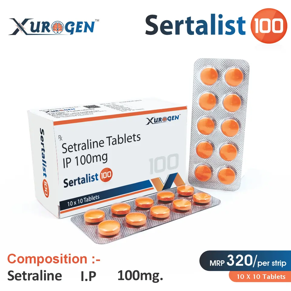 Sertraline 100mg Tablet | Best Price for PCD Pharma Franchise in Mental Health Segment